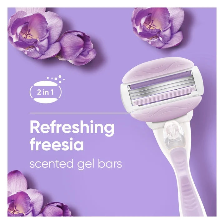 Gillette Venus ComfortGlide Breeze Razor Handle With 2 Extra Blades - 3Pcs