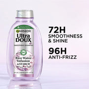 Garnier Ultra Doux Rice Water Infusion & Starch Shampoo For Long Hair, Smooth And Shine