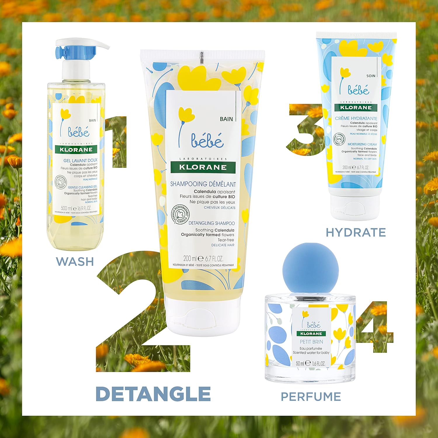 Klorane Bébé Gentle Detangling Shampoo - Fine, Delicate Hair