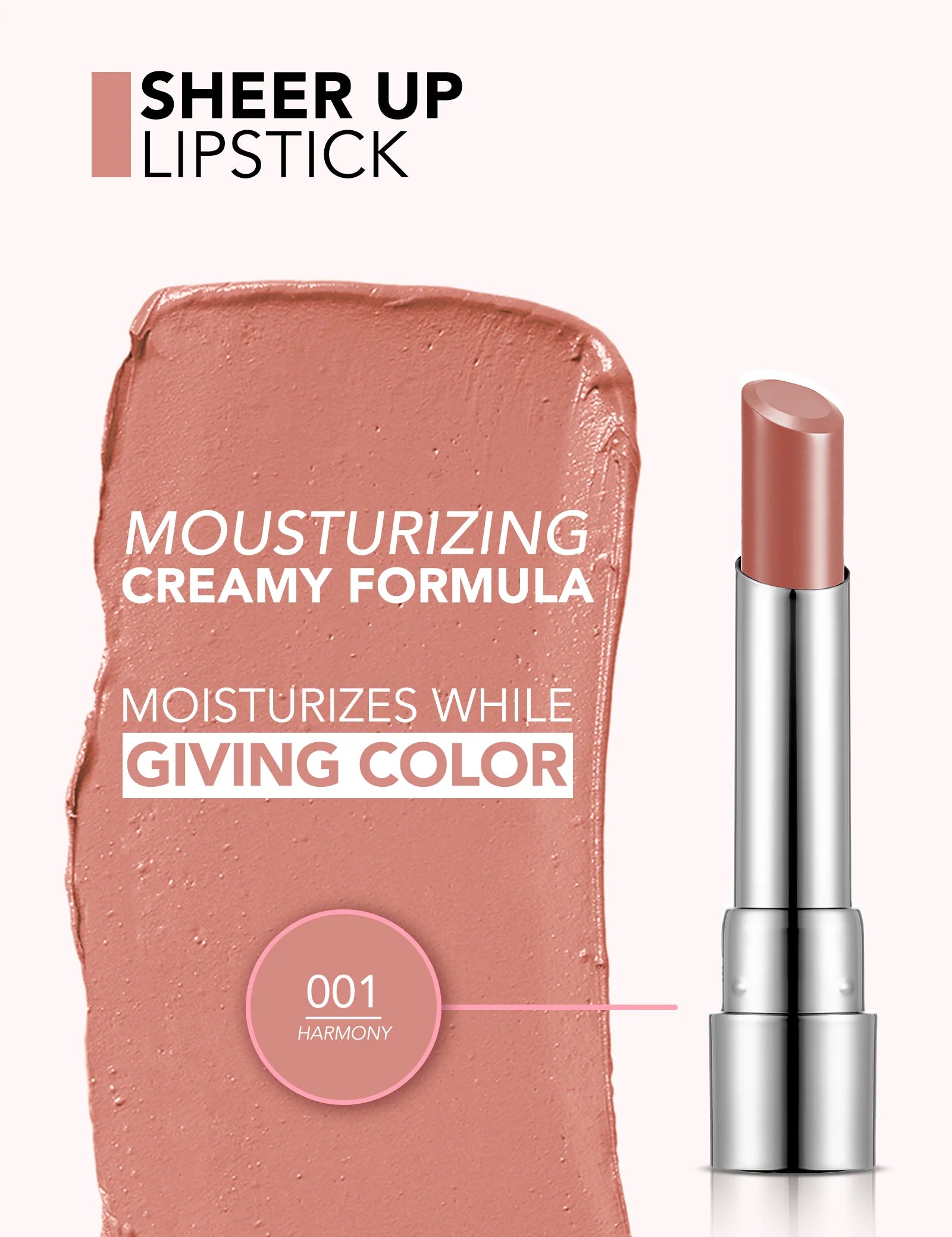 Flormar Sheer Up Lipstick – Hydrating Glossy Finish
