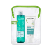 A-Derma Biology AC Mattifying Global Anti-blemish Treatment And Biology AC Purifying Foaming Gel Buy 1 Get 1 Pouch Bundle