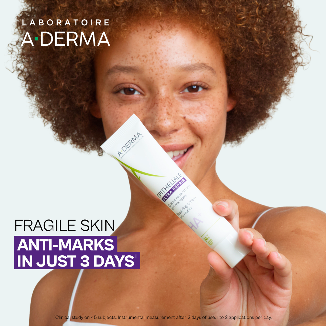 A-Derma Epitheliale AH Ultra Anti-mark Repairing Cream And A-Derma Oat Rhealba Hand Cream Buy 1 Get 1 Pouch Bundle