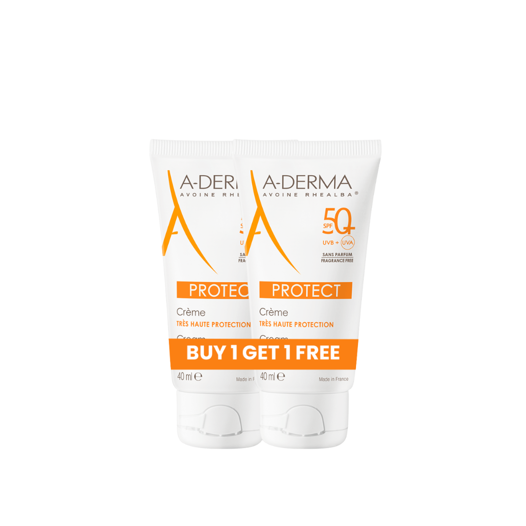 A-Derma Protect Fragrance Free For Dry And Sensitive Skin Face Sunscreen Buy 1 Get 1 Bundle