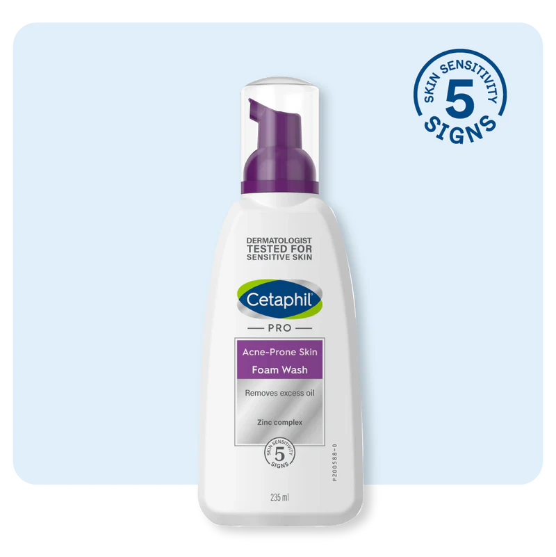 Cetaphil PRO Acne-Prone Skin Foam Wash – Gentle Deep Cleanser