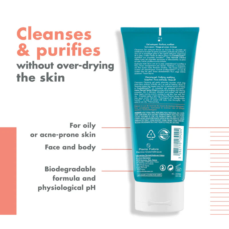 Avène Cleanance Cleansing Gel – Deep Cleansing for Oily & Blemish-Prone Skin