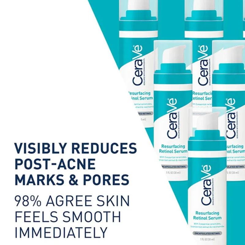 CeraVe Resurfacing Retinol Serum – Reduce Post-Acne Marks & Smooth Skin
