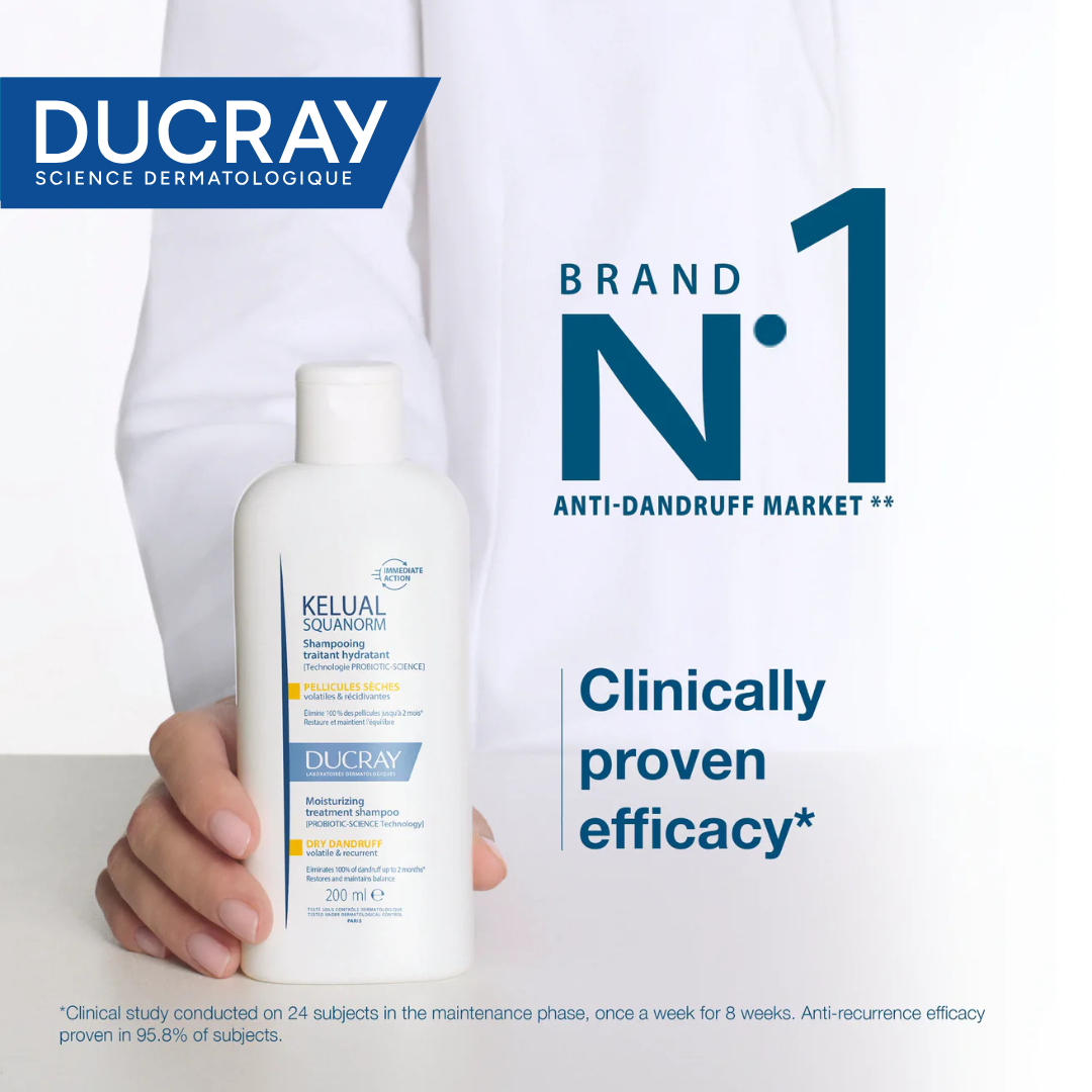 Ducray Kelual Squanorm Anti-Dandruff Treatment Shampoo – Dry Dandruff 200ml