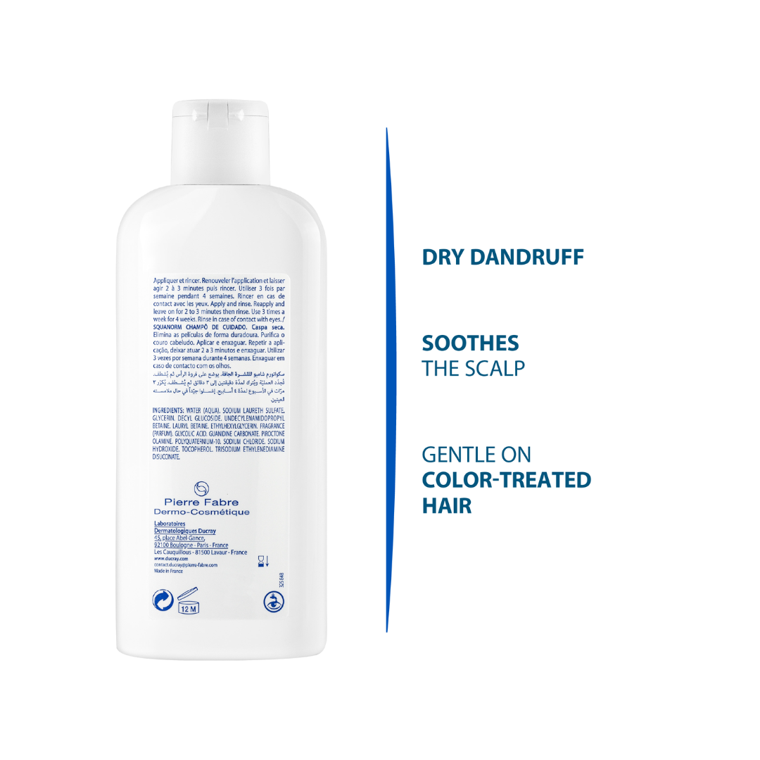 Ducray Kelual Squanorm Anti-Dandruff Treatment Shampoo – Dry Dandruff 200ml