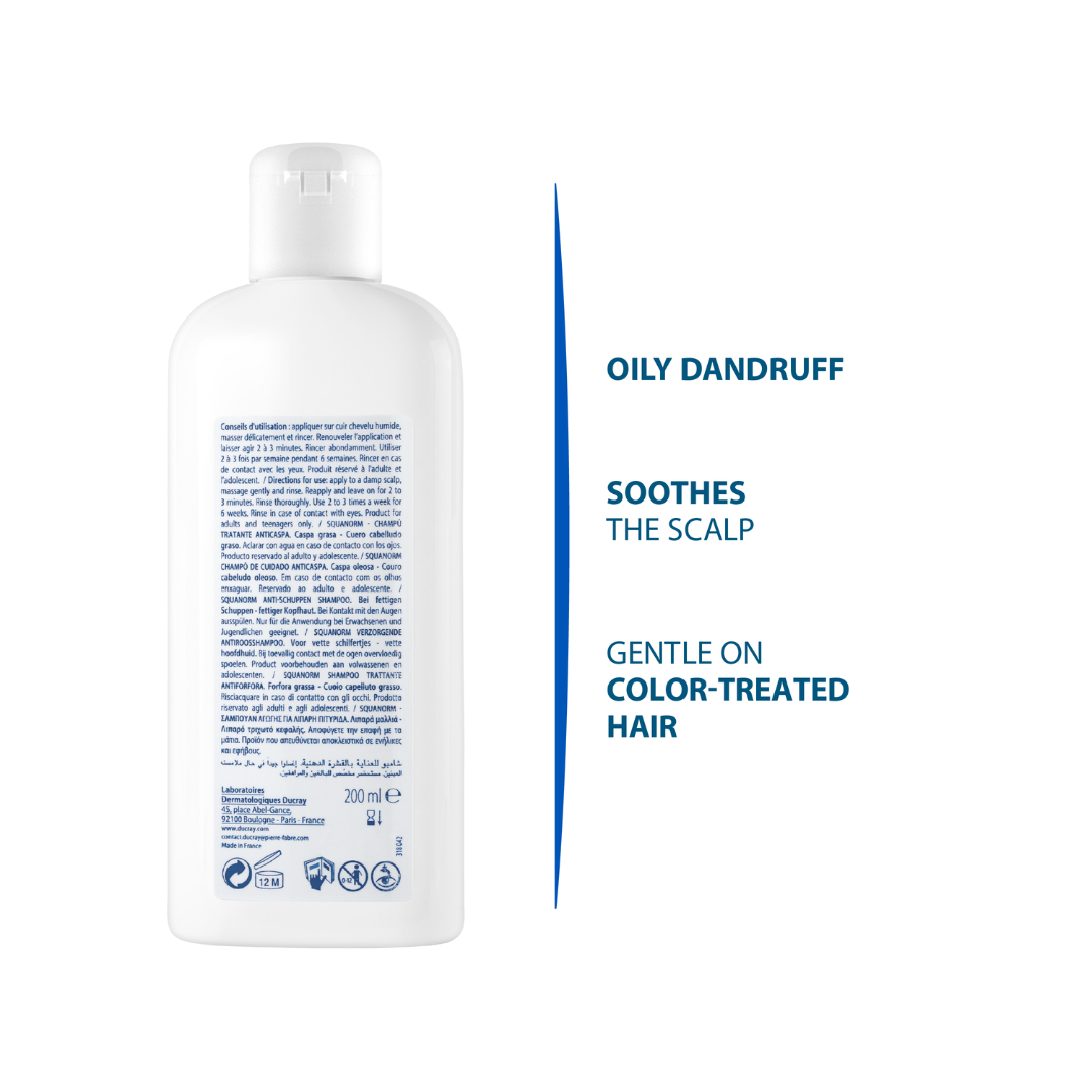 Ducray Kelual Squanorm Anti-Dandruff Treatment Shampoo - Oily Dandruff 200ml