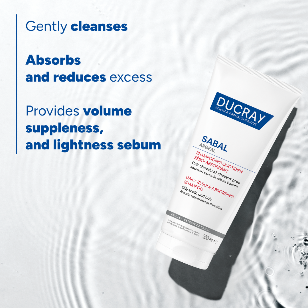 Ducray Sabal Argeal Daily Sebum Absorbing  For Oily Hair Shampoo