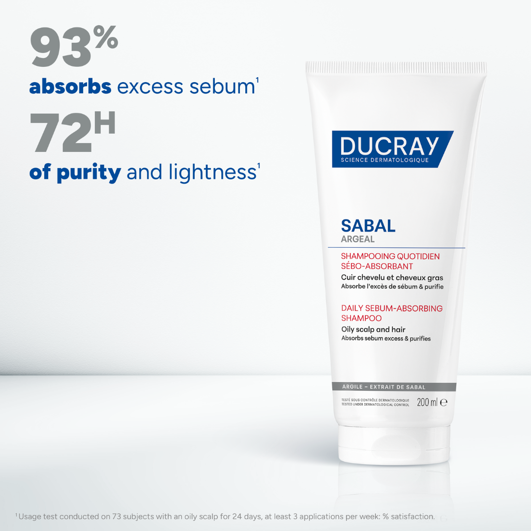 Ducray Sabal Argeal Daily Sebum Absorbing  For Oily Hair Shampoo