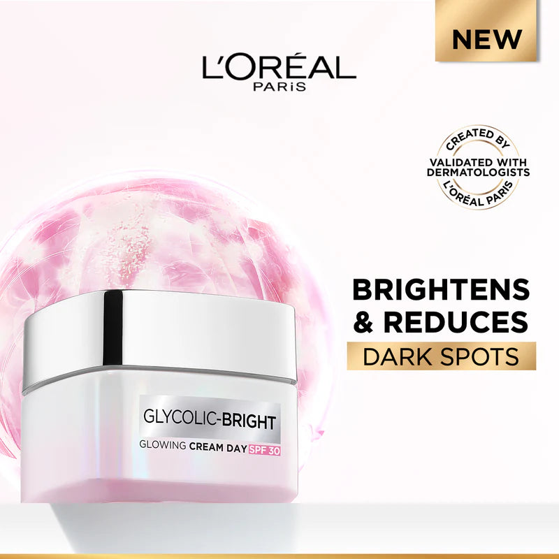 L’Oréal Paris Glycolic Bright Day Cream SPF17 – Brightening & Dark Spot Reduction