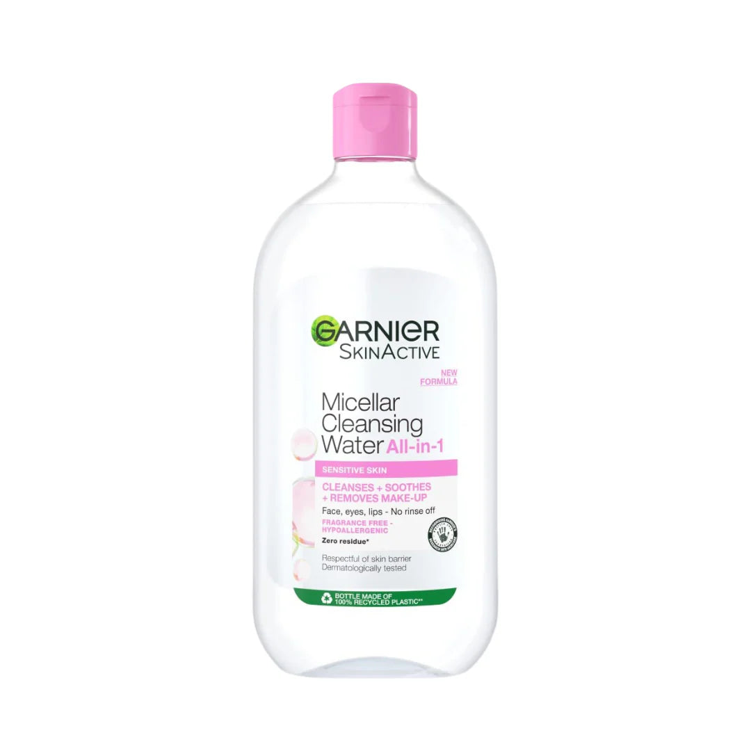 Garnier Micellar Water Facial Cleanser and Makeup Remover Pink for Sensitive Skin