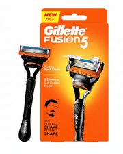 Gillette Fusion5 Men's Refillable Razor: Handle + 2 Blade Refills