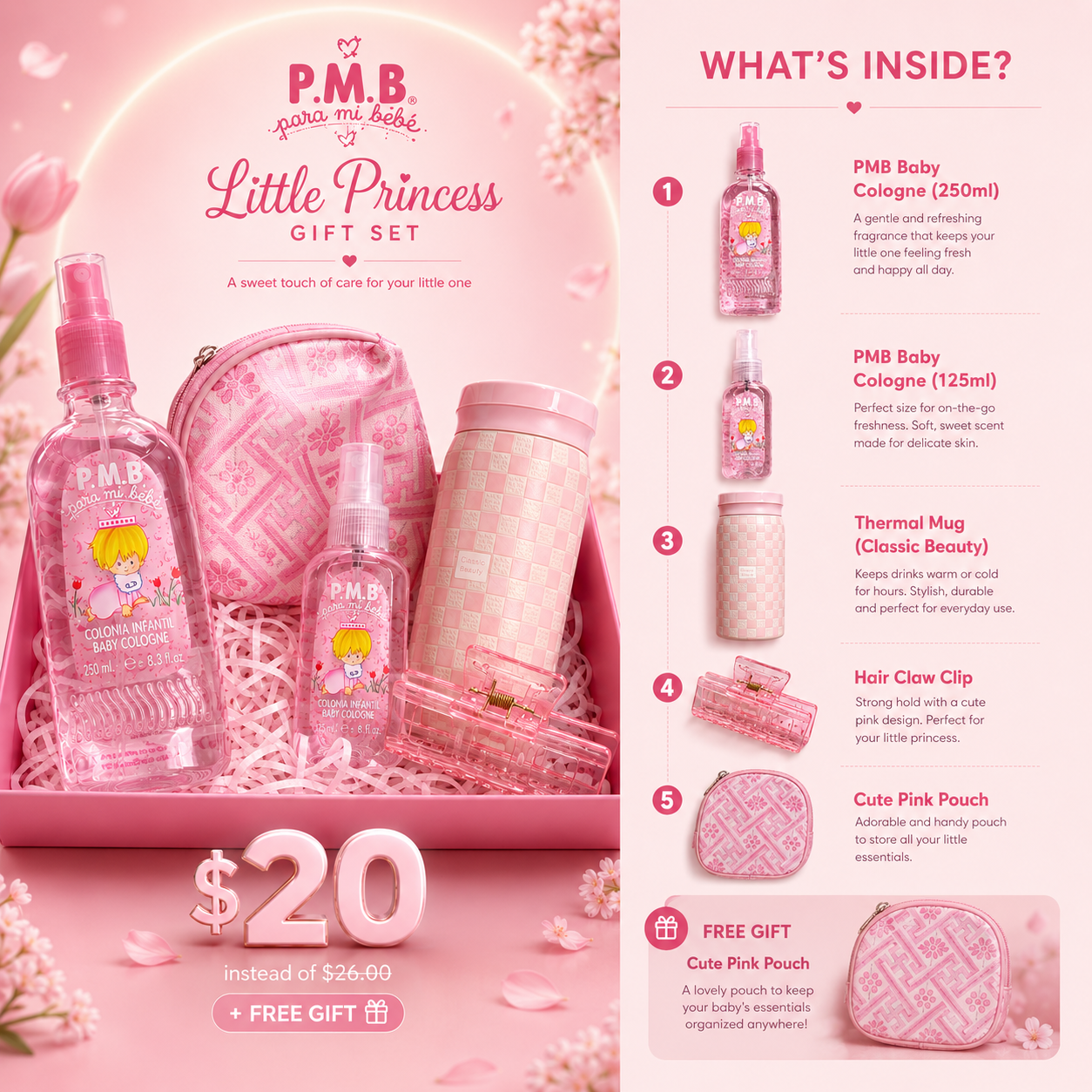 P.M.B. Little Princess Baby Care Gift Set