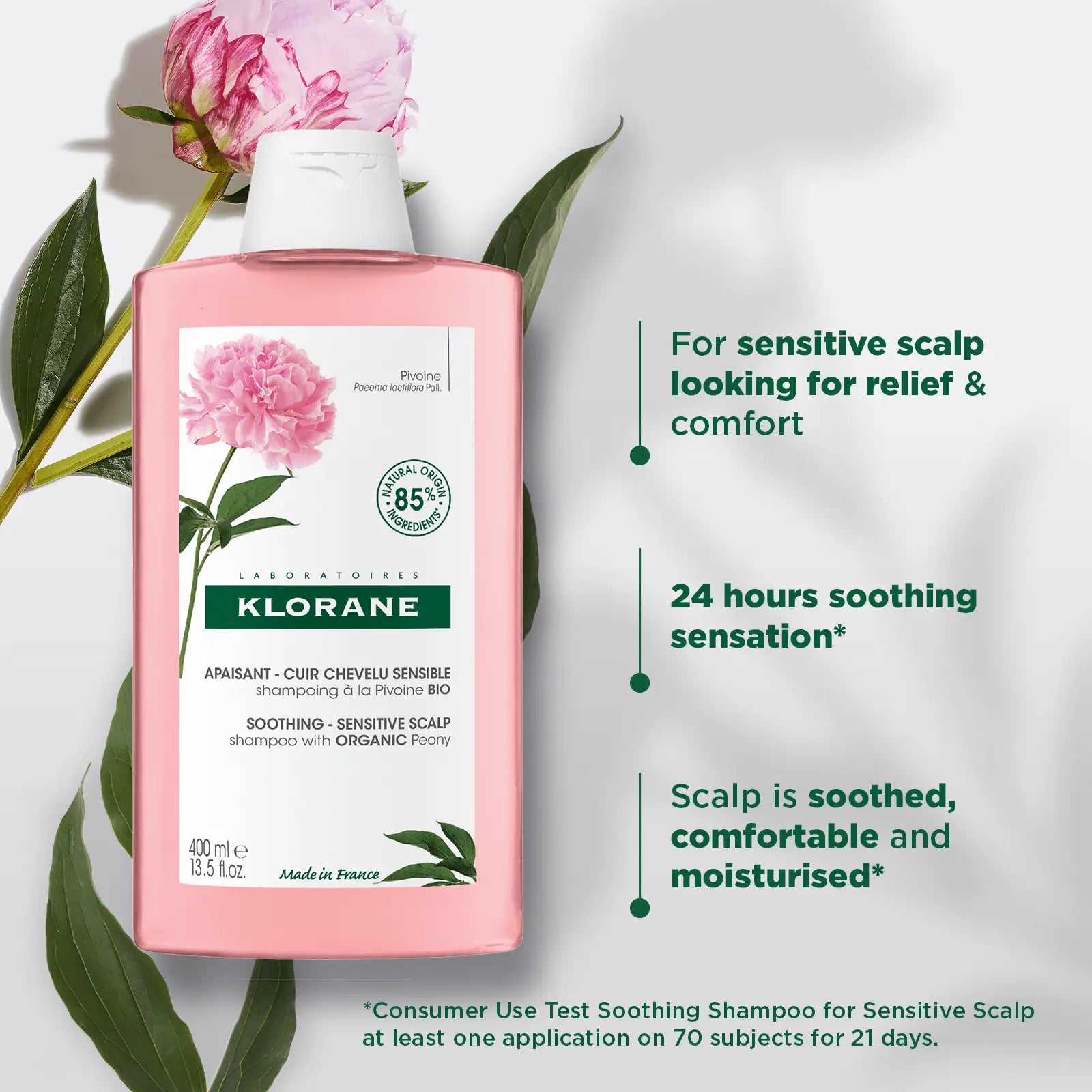 Klorane Shampoo With Peony For Sensitive And Irritated Scalp 200ml