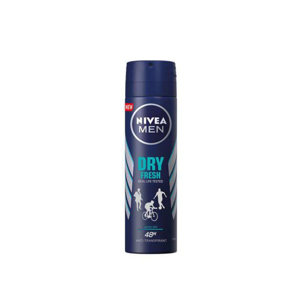 Nivea Men Dry Fresh Deodorant Spray – 48H Protection & Long-Lasting Freshness