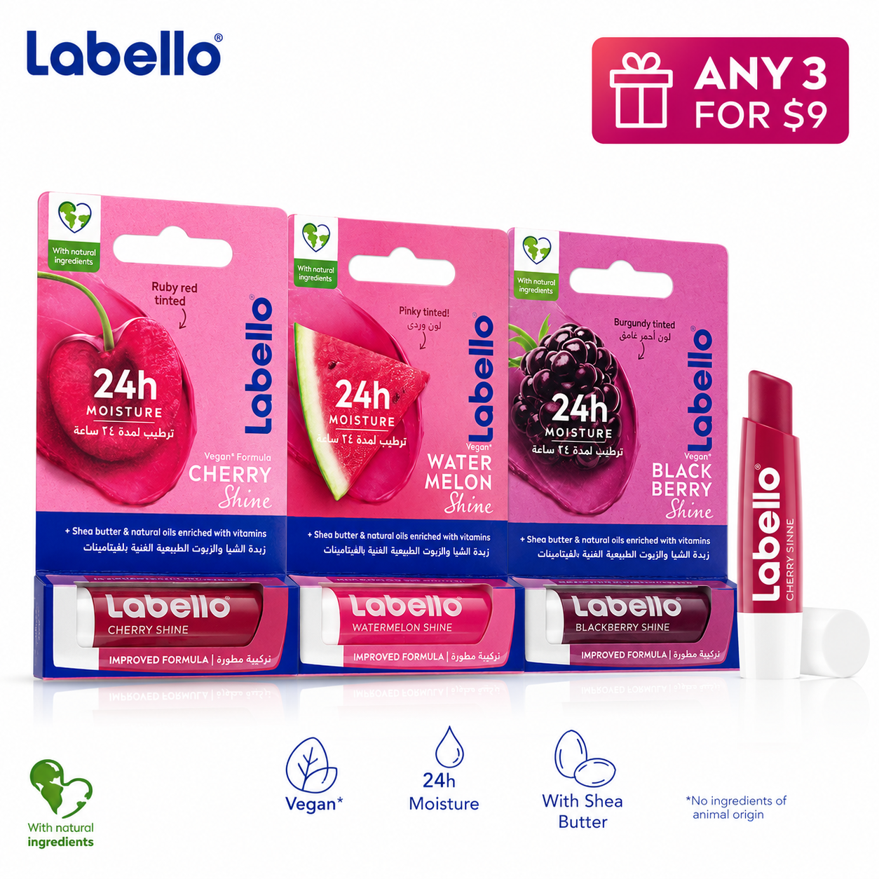Labello 24H Moisture Lip Balm Bundle – Any 3 for $9