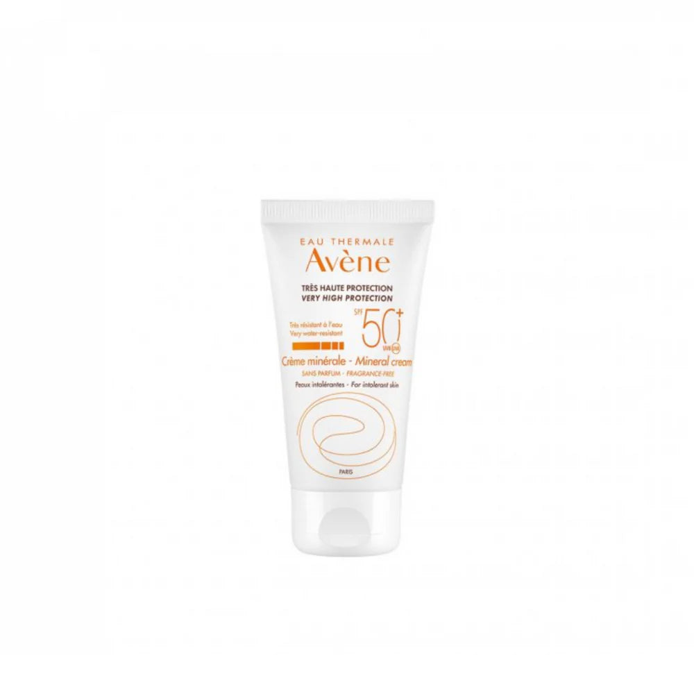 Avène Mineral Cream Sunscreen SPF 50+ – High Protection for Sensitive Skin