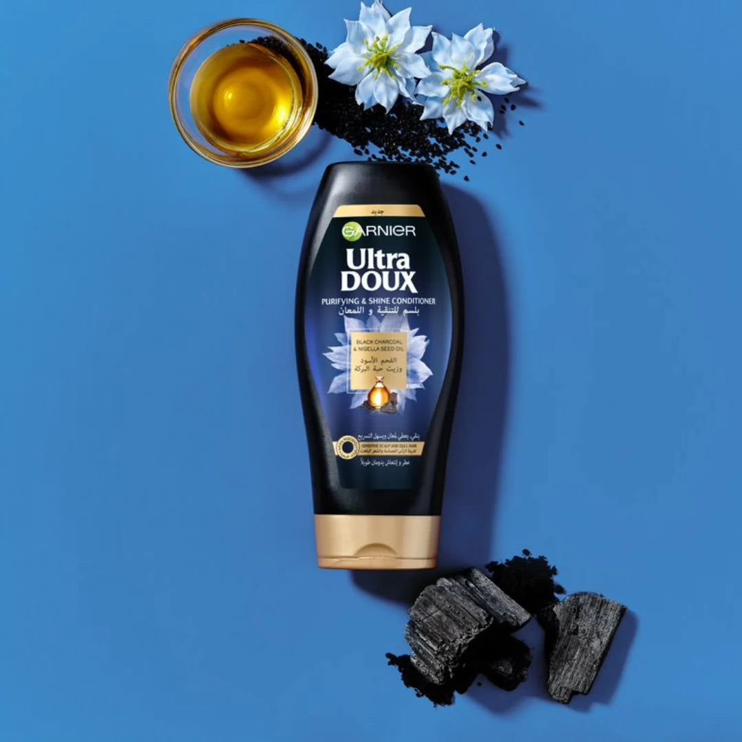 Garnier Ultra Doux Black Charcoal Conditioner 200ml
