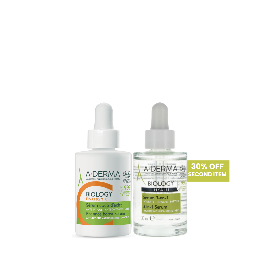 A-Derma Biology Energy C Serum + Hyalu 3 In 1 At 30% Off Set