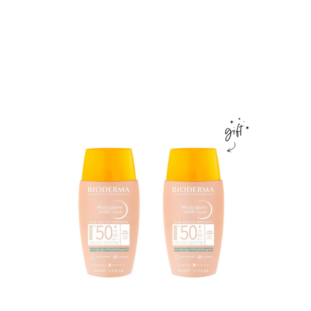 Bioderma Photoderm Nude Touch SPF50+ Buy 1 Get 1 Bundle