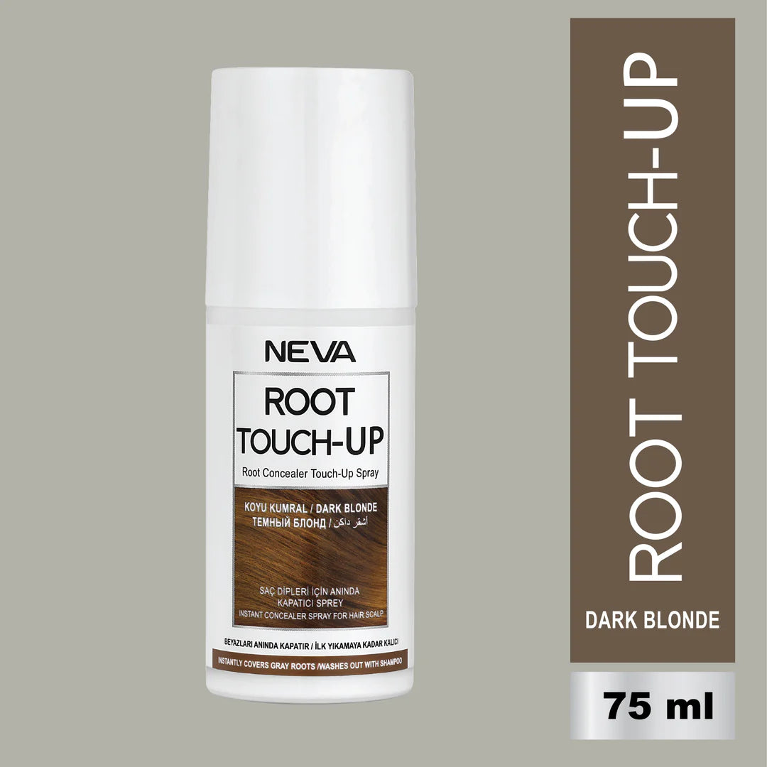 Neva Root Touch Up Hair Color Spray – Dark Blonde – 75ml | Instant Gray Coverage, Long-Lasting Finish