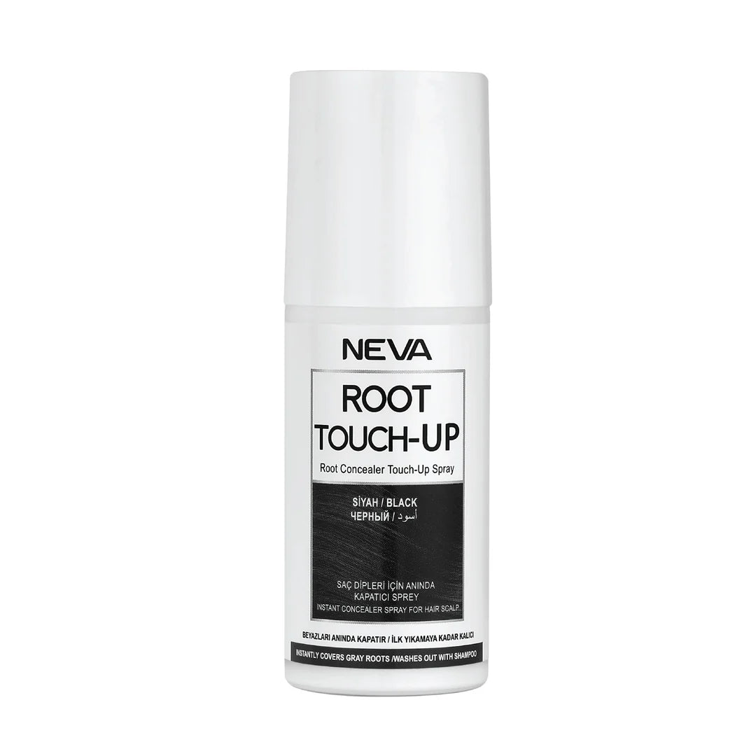 Neva Root Touch Up Hair Color Spray – Black – 75ml | Instant Gray Coverage, Long-Lasting Finish