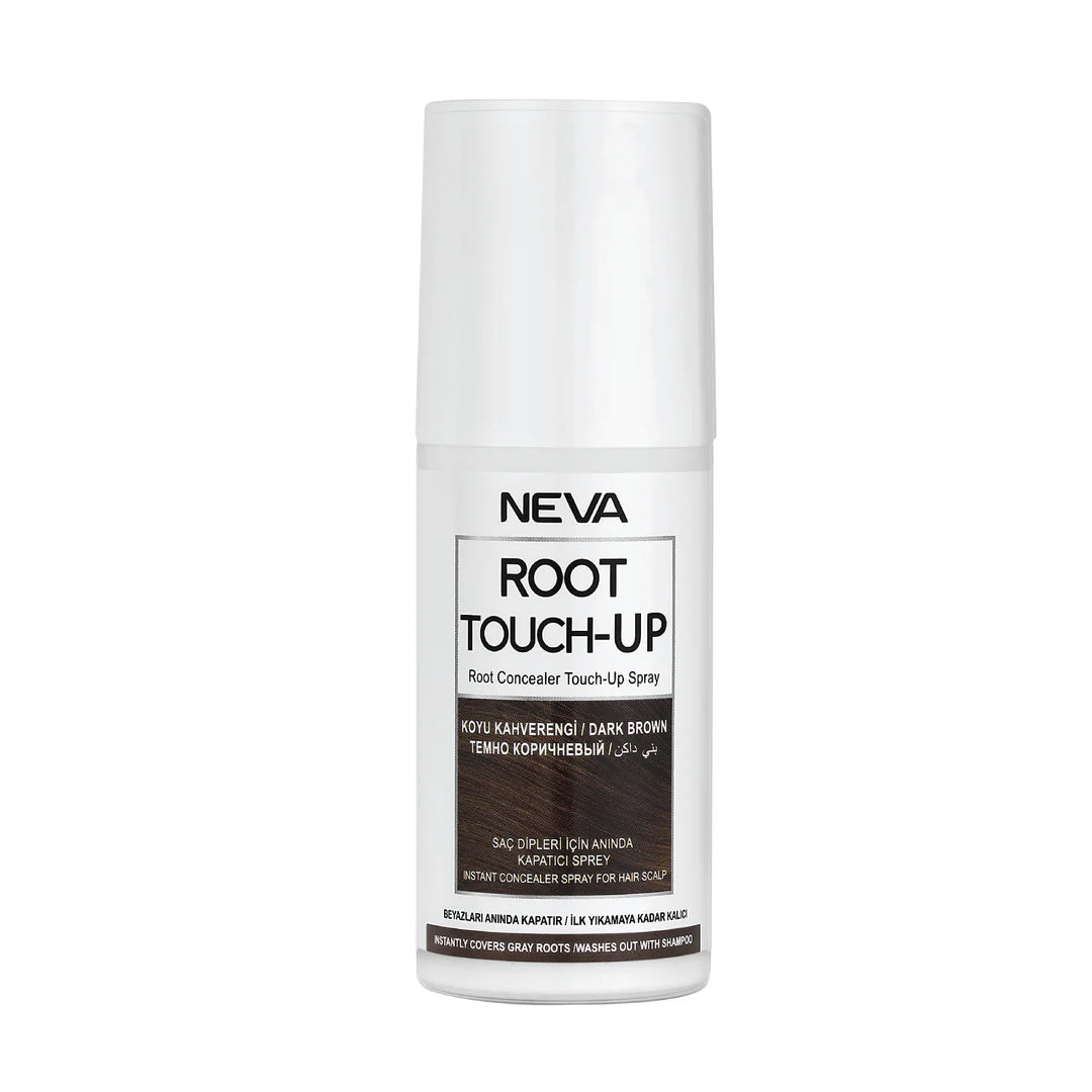 Neva Root Touch Up Hair Color Spray – Dark Brown – 75ml | Instant Gray Coverage, Long-Lasting Finish