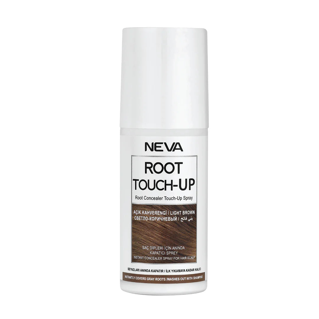 Neva Root Touch Up Hair Color Spray – Light Brown – 75ml | Instant Gray Coverage, Long-Lasting Finish