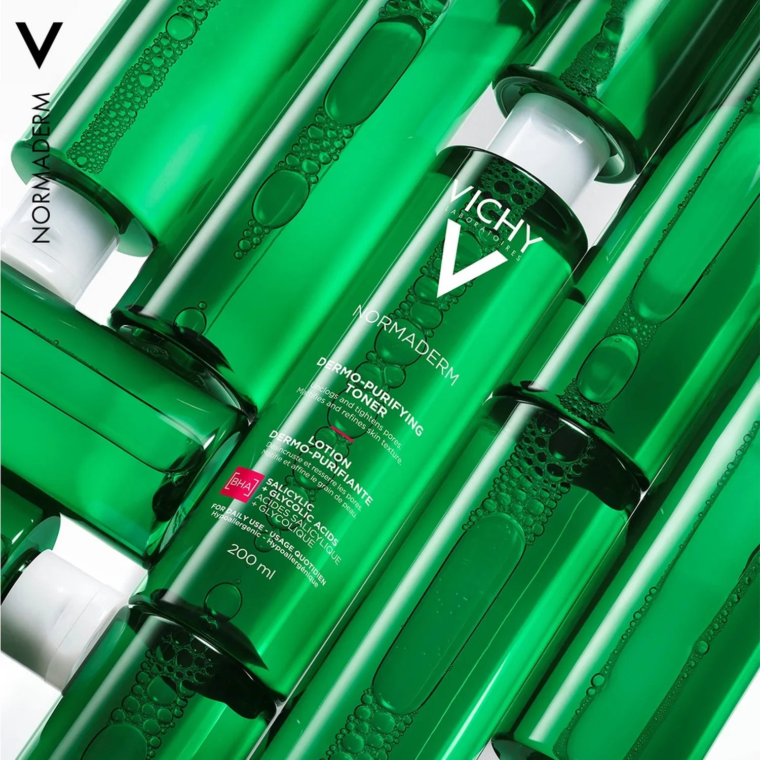 Vichy - Perfecting toner, refreshing and moisturizing green cleansing serum 200ml