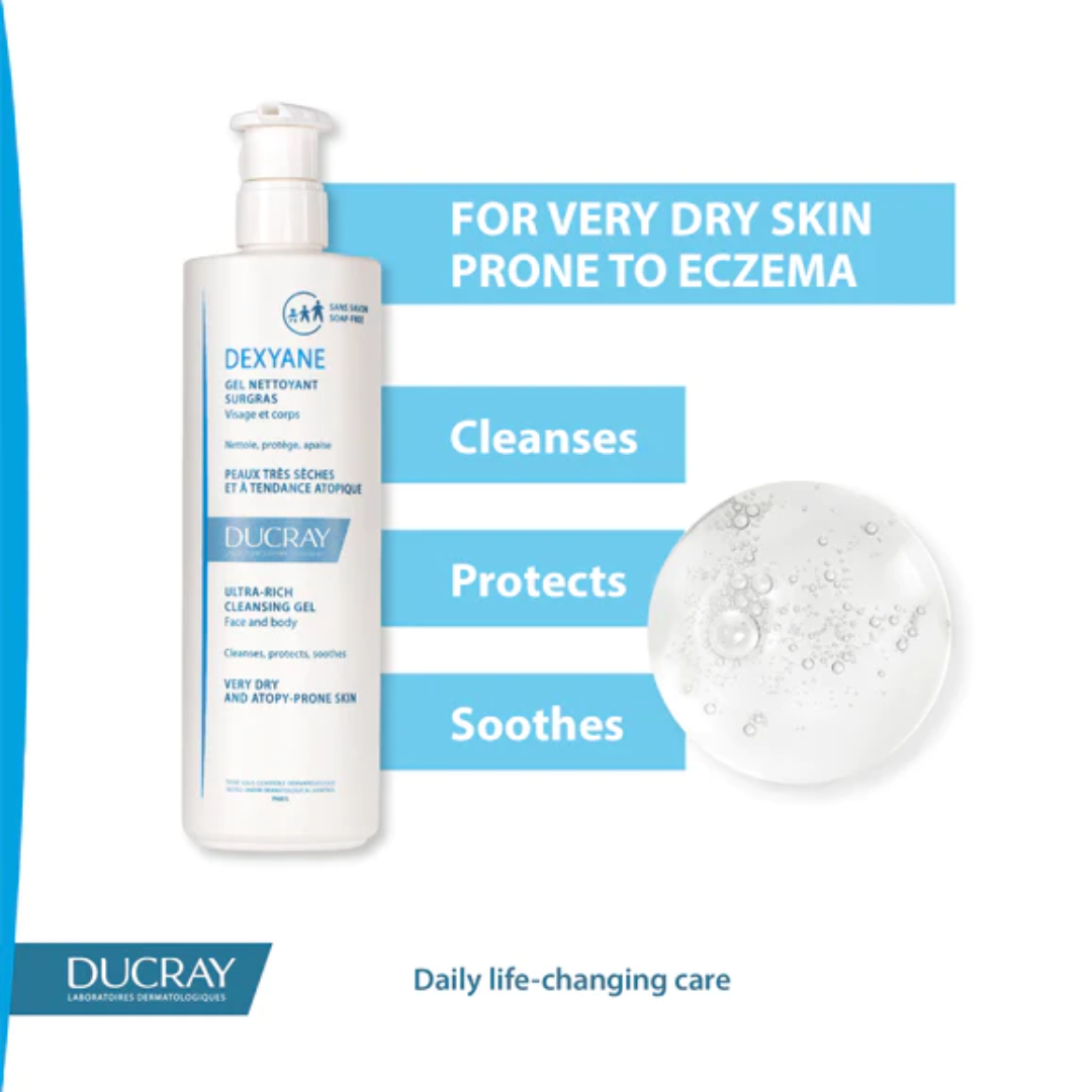 Ducray Dexyane Ultra-Rich Cleansing Gel For Eczema And Atopic Dermatitis 400ml
