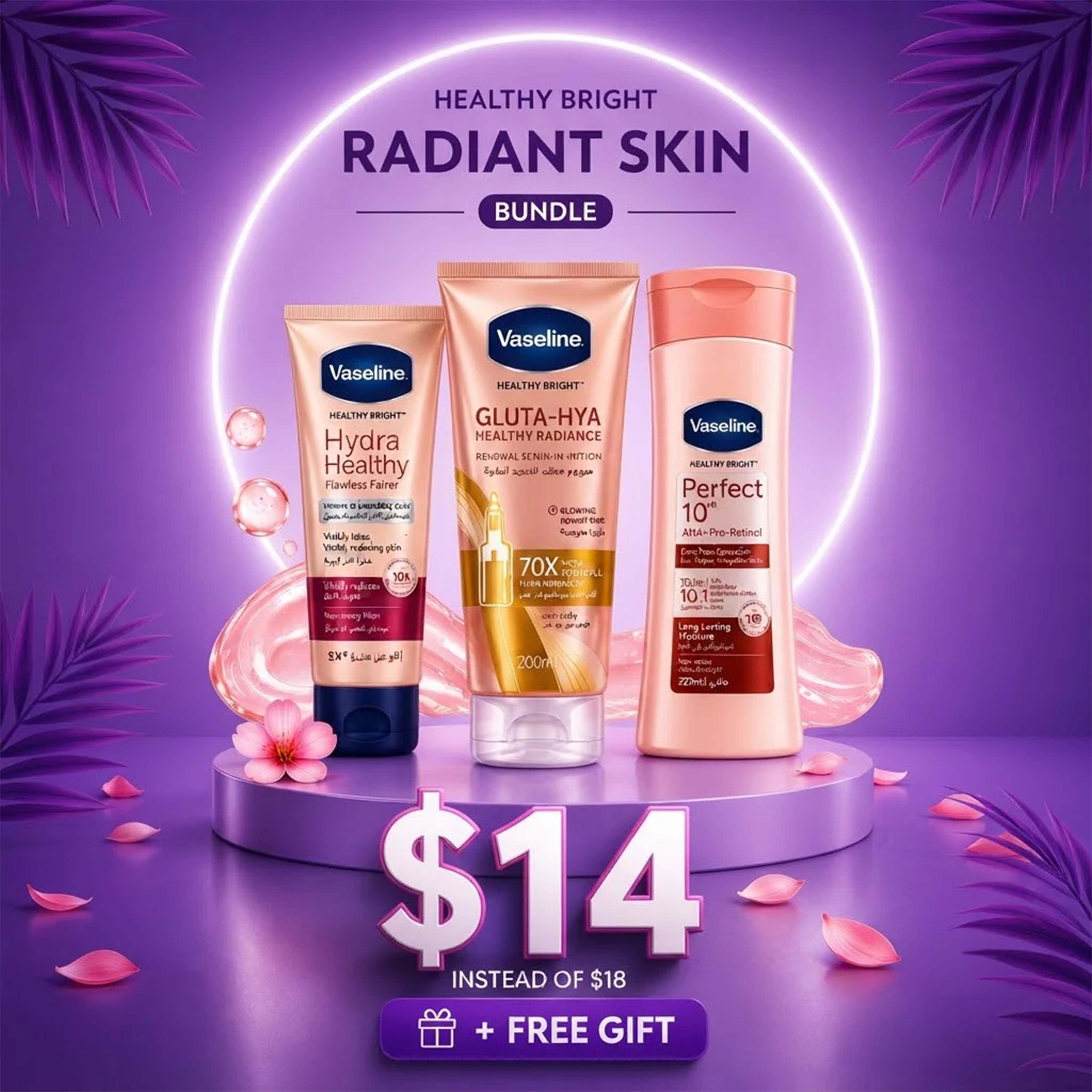 Vaseline Healthy Bright Body Care Bundle