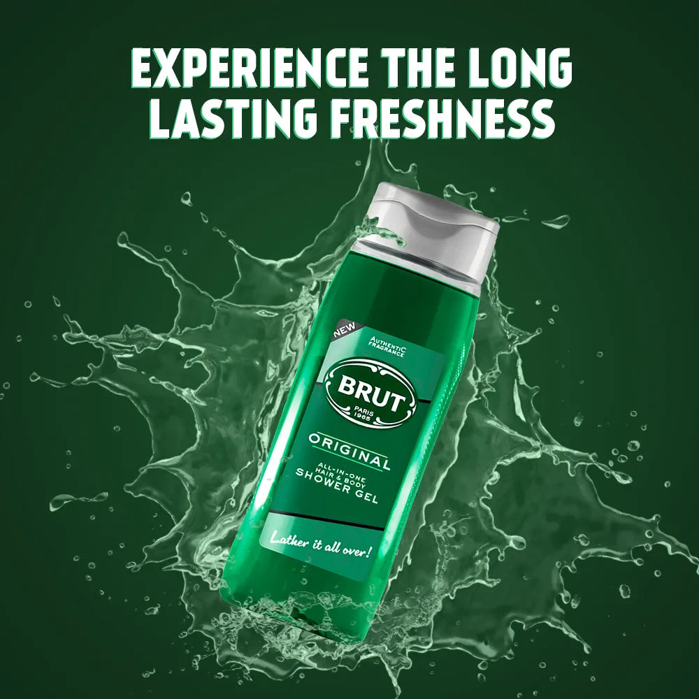 Brut Original All In One Hair and Body Shower Gel 500ml