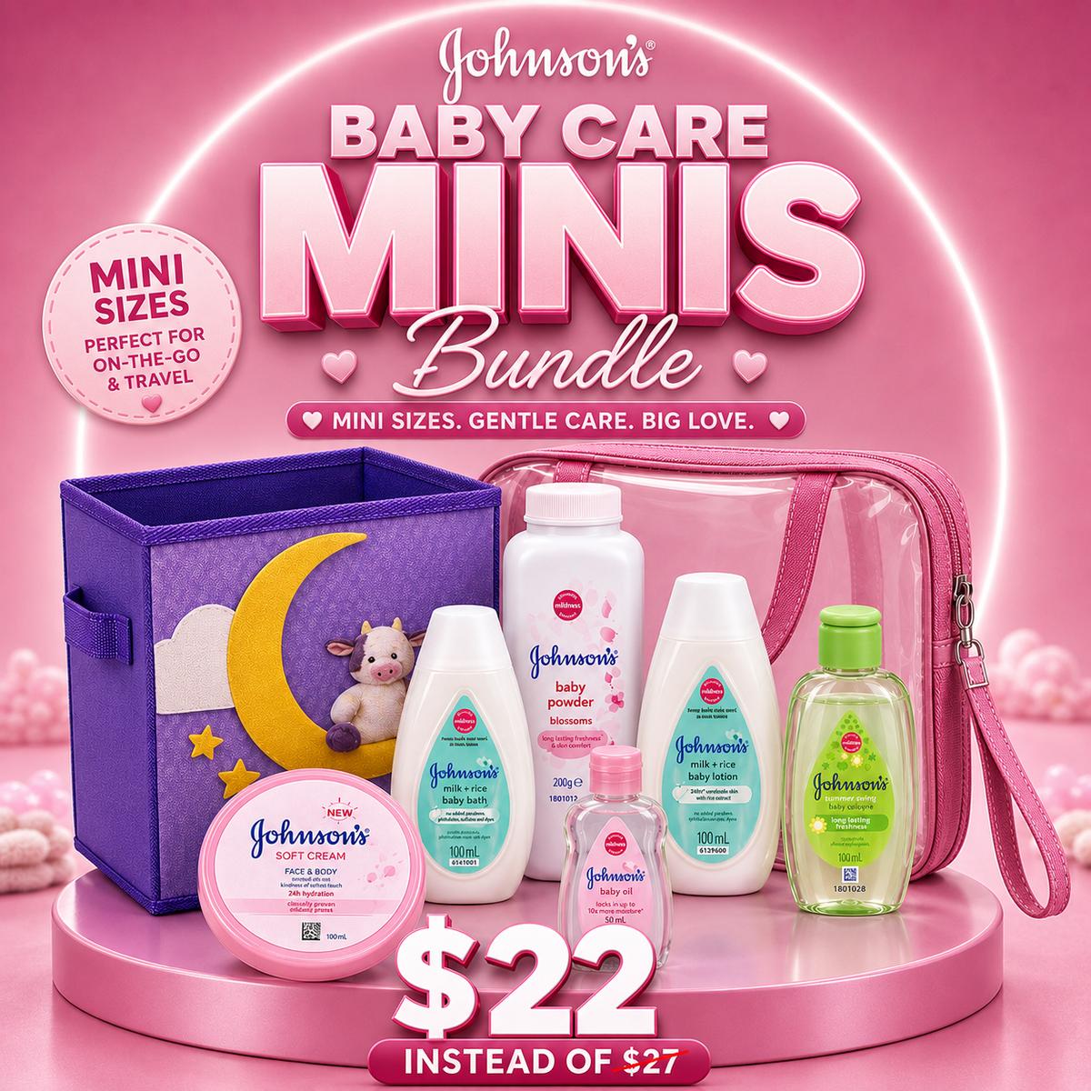 Gentle Care, Happy Baby: Complete Johnson's Bath & Skincare Routine Bundle