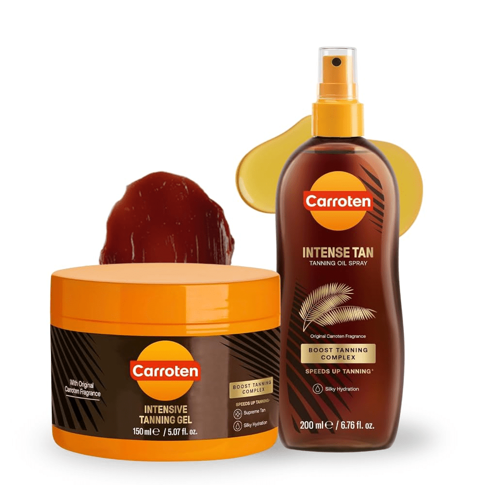Carroten Intense Tanning Oil Spray + Intensive Tanning Gel Bundle - Carroten