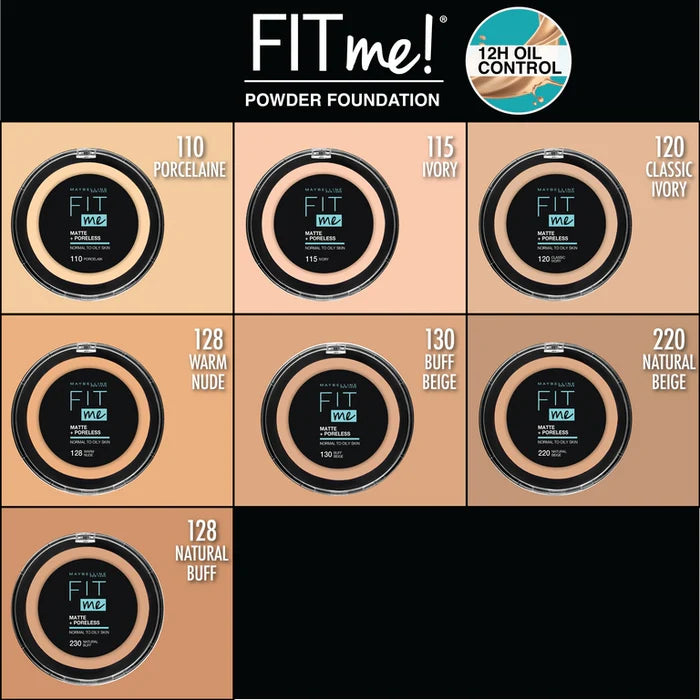 Maybelline New York Fit Me- Perfect Matte Finish & Poreless Powder That Lasts Up To 16 Hours