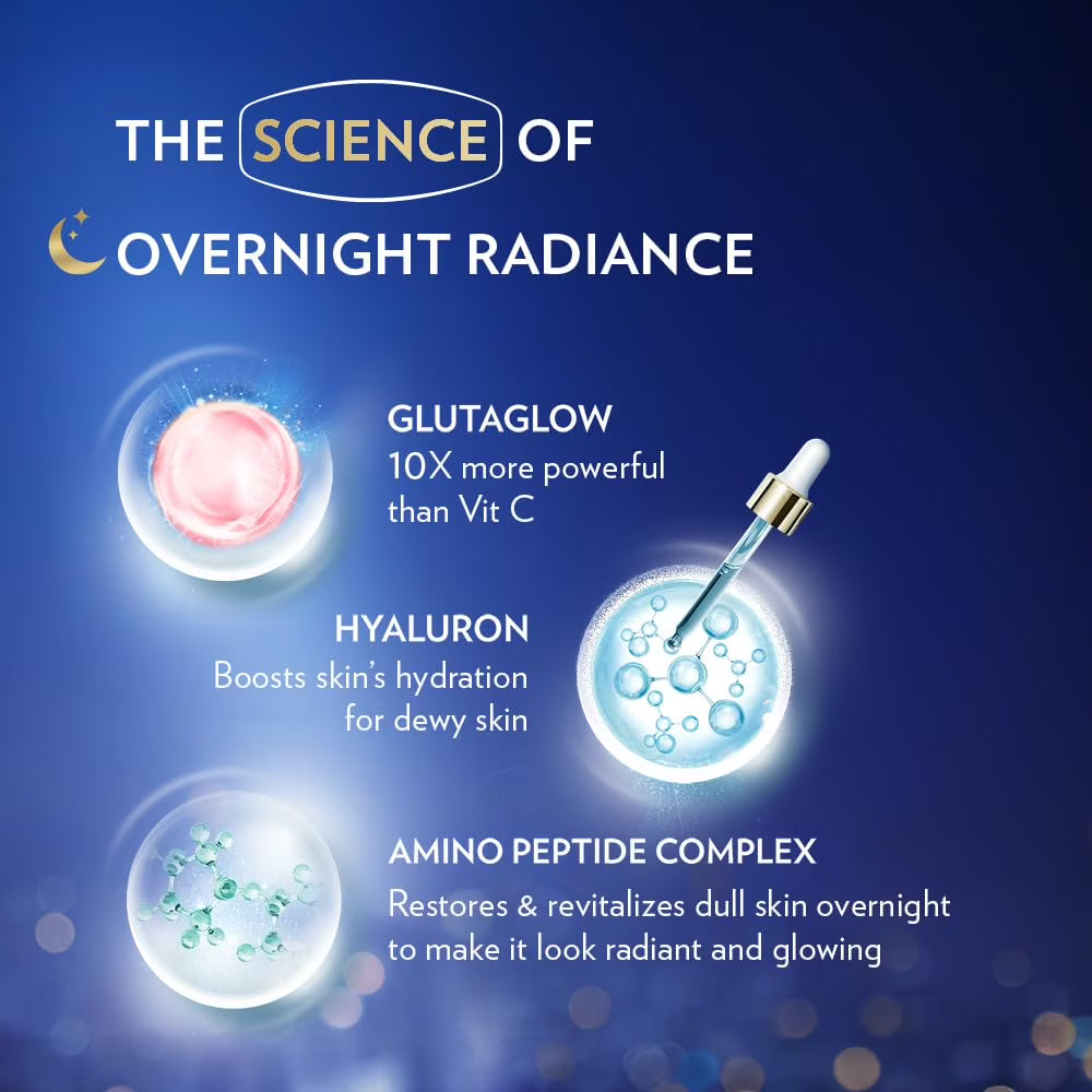 Vaseline Gluta-Hya Overnight Radiance, Serum-In-Lotion, Boosted With Amino Peptide, 200ml