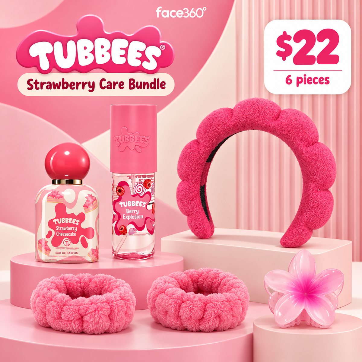 Tubbees Berry Explosion Fragrance & Self-Care Bundle