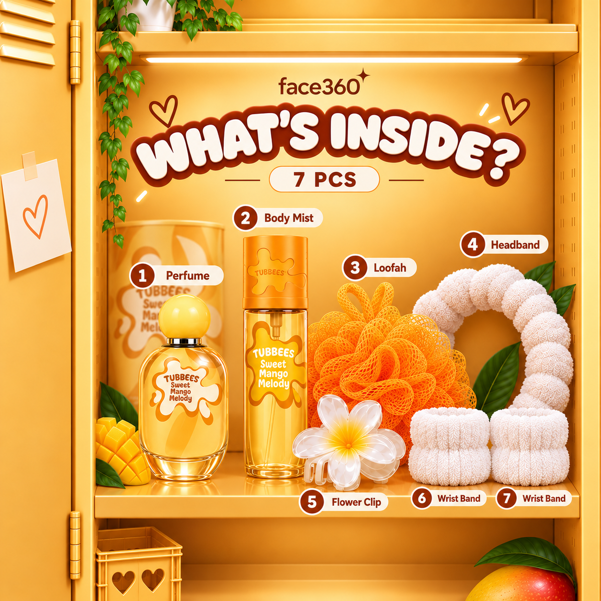 Tubbees Sweet Mango Melody Full Routine Bundle: Tubbees Perfume, Mist & Tropical At-Home Pampering Set