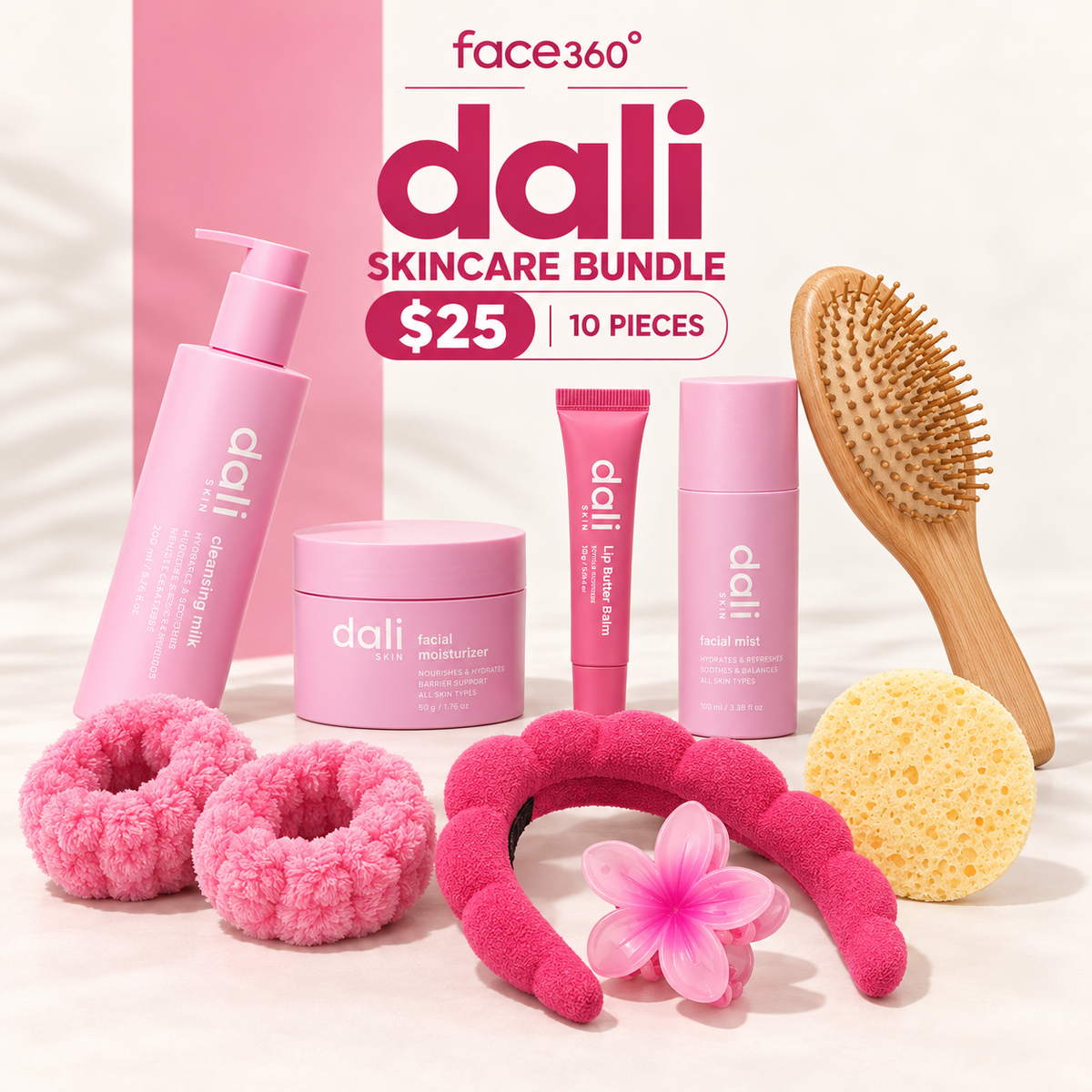 Dali Skin 10-Piece Complete Skincare & Self-Care Bundle – Only $25!
