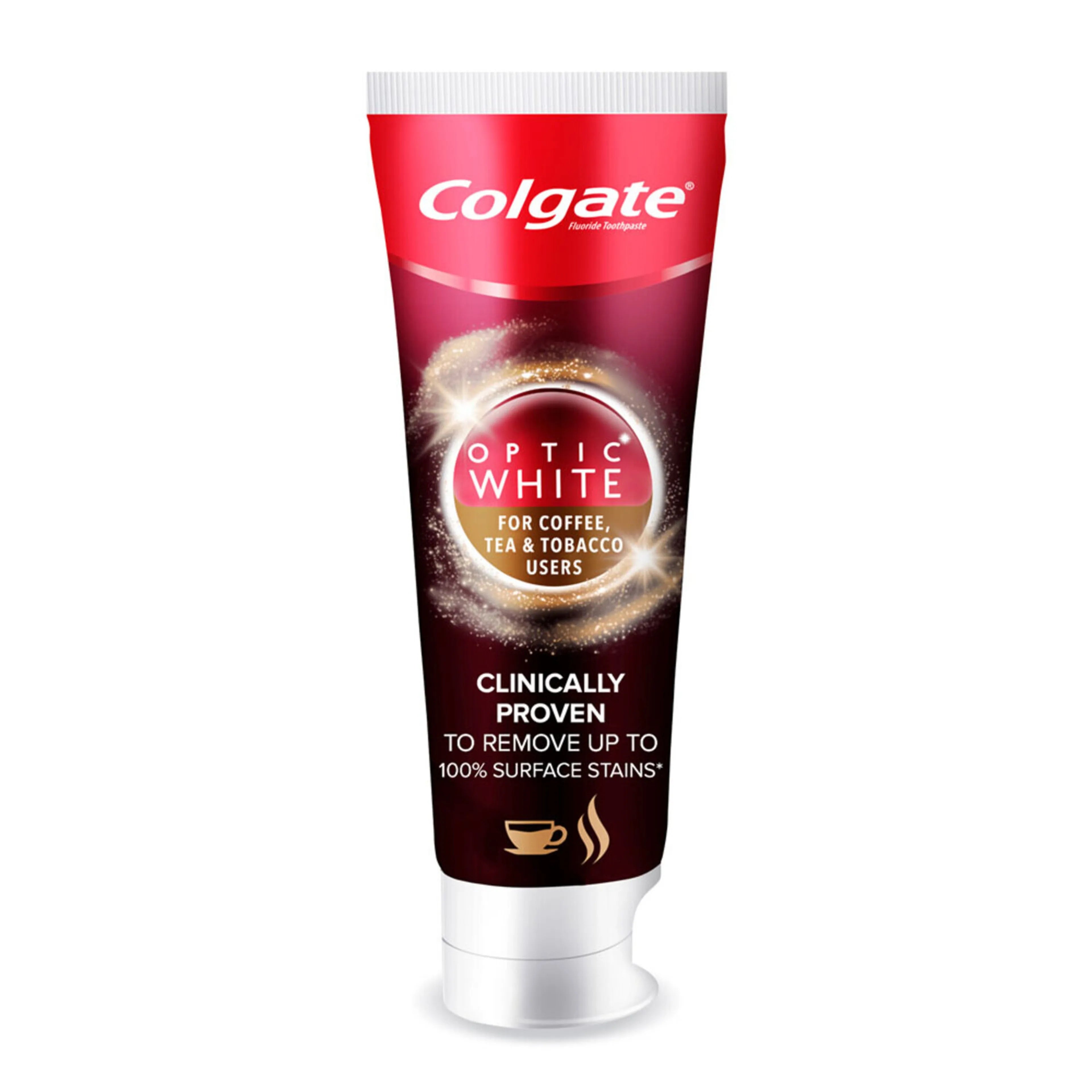 Colgate Optic White For Coffee, Tea & Tobacco Users 75ml