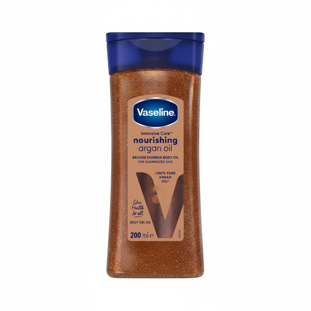 Vaseline Body Oil Nourishing Argan Gel Oil Bronze Shimmer Intensive Care By Vaseline - 200ml
