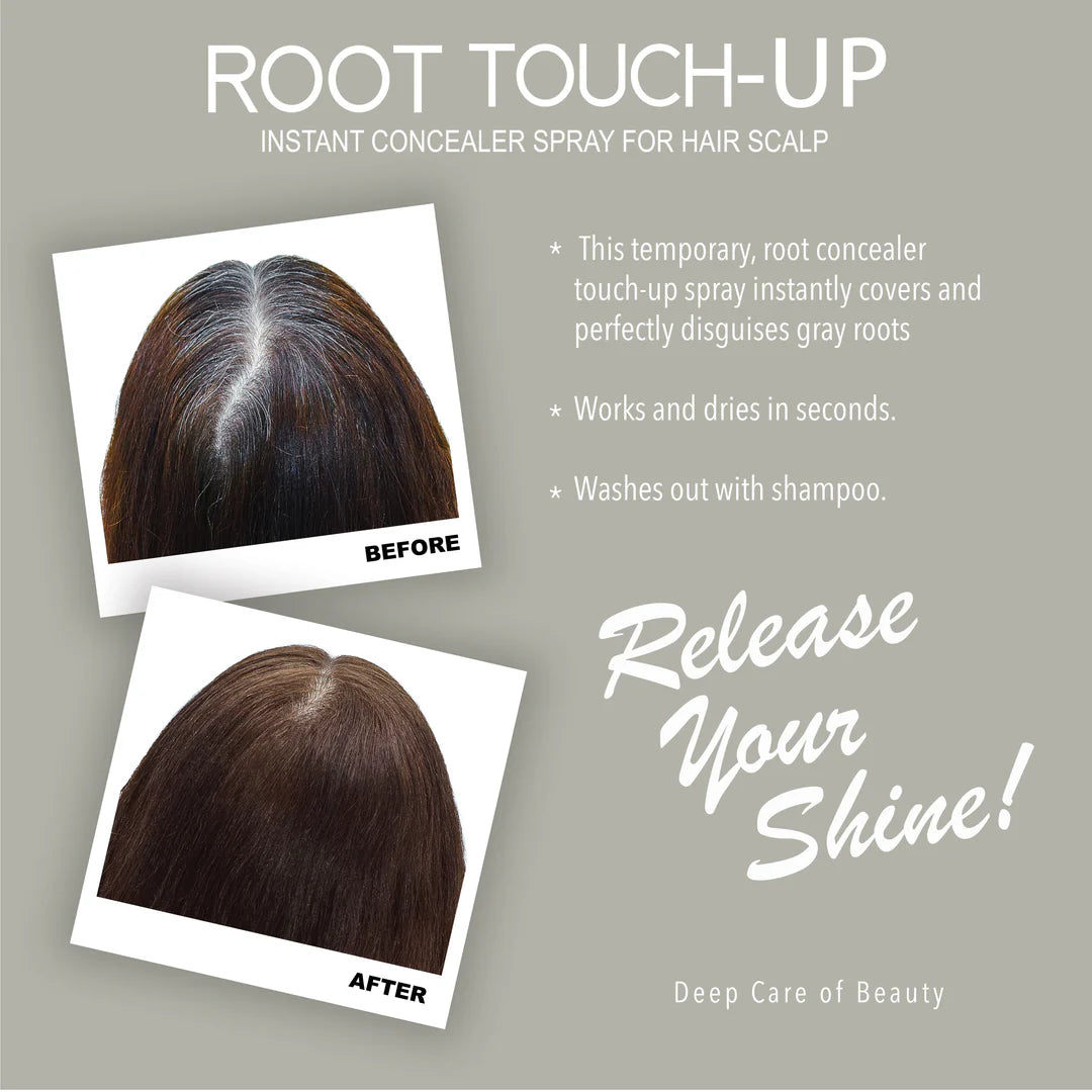 Neva Root Touch Up Hair Color Spray – Brown – 75ml | Instant Gray Coverage, Long-Lasting Finish