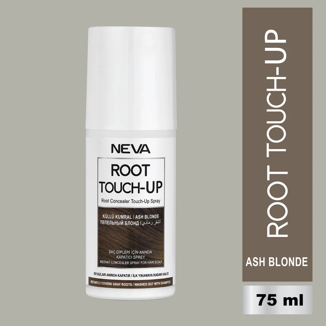 Neva Root Touch Up Hair Color Spray – Ash Blonde – 75ml | Instant Gray Coverage, Long-Lasting Finish