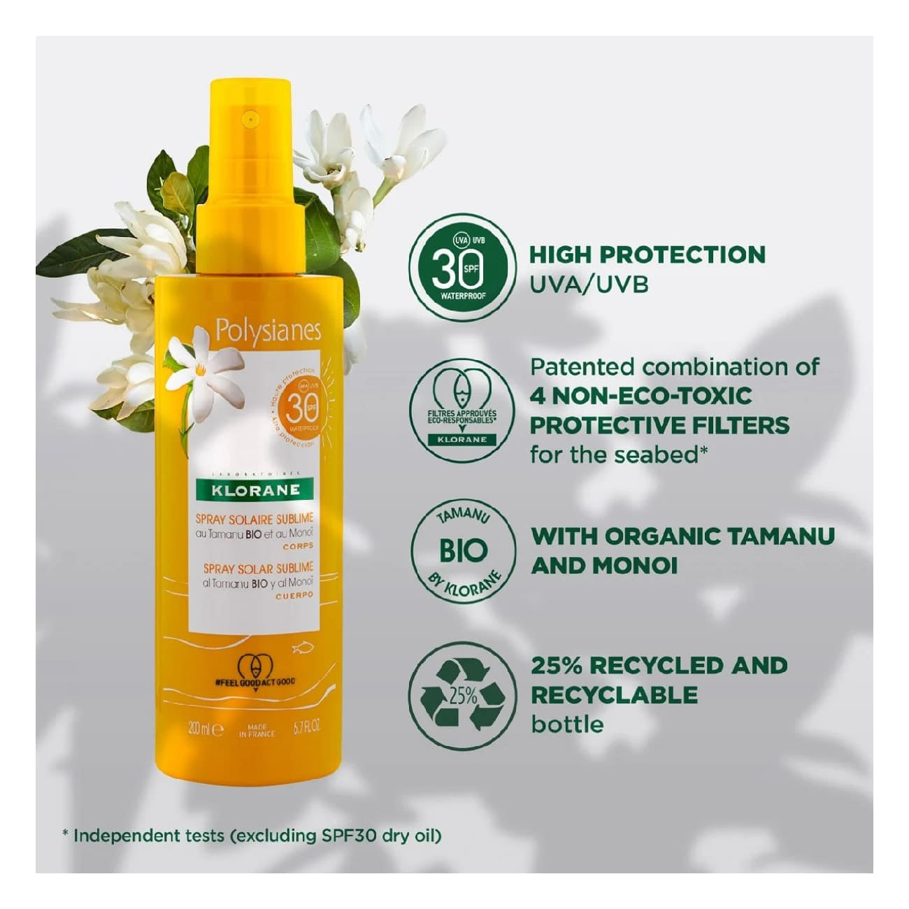 Klorane Polysianes Sublime Sun Spray SPF30 200ml