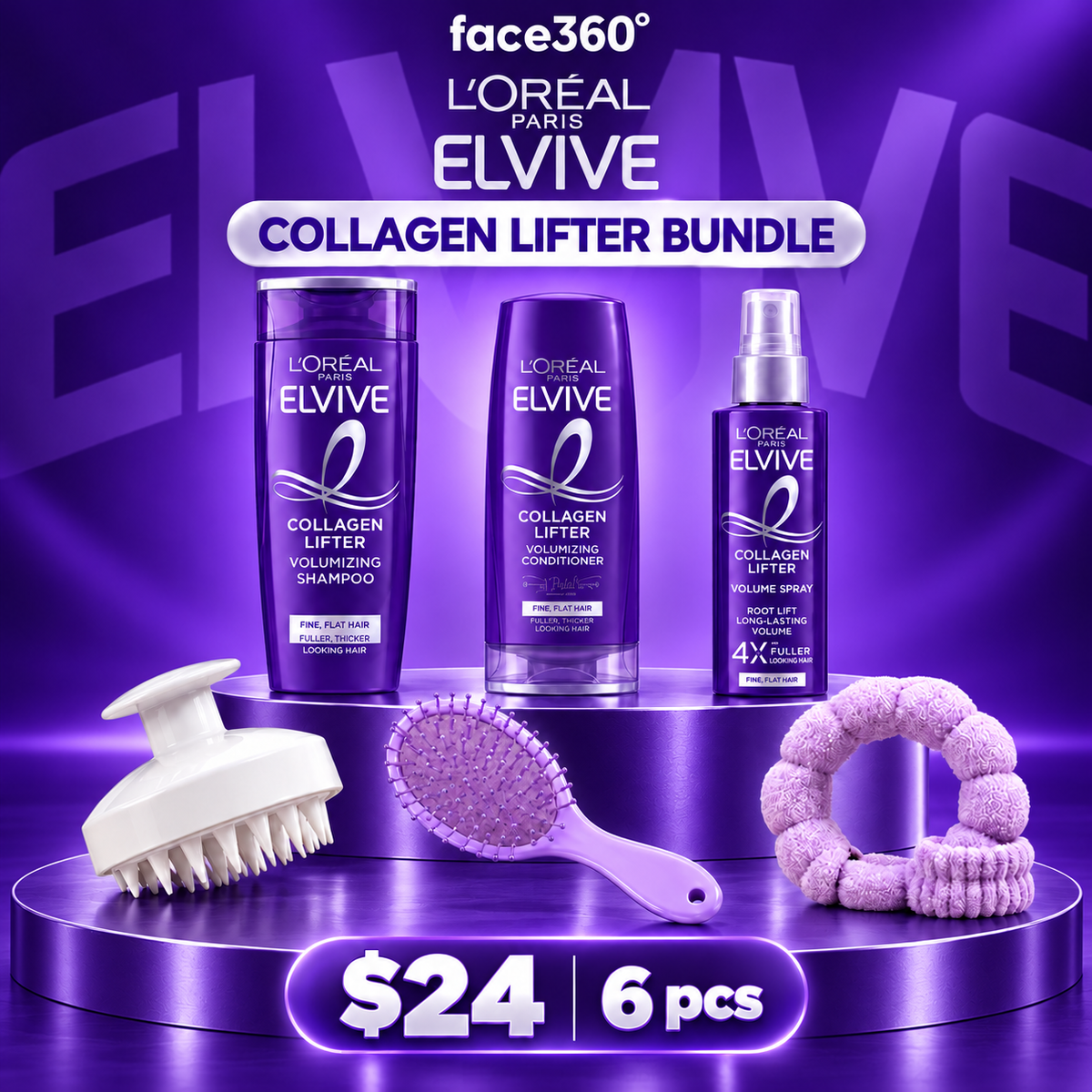 L'Oréal Elvive Collagen Lifter Complete Volume Kit