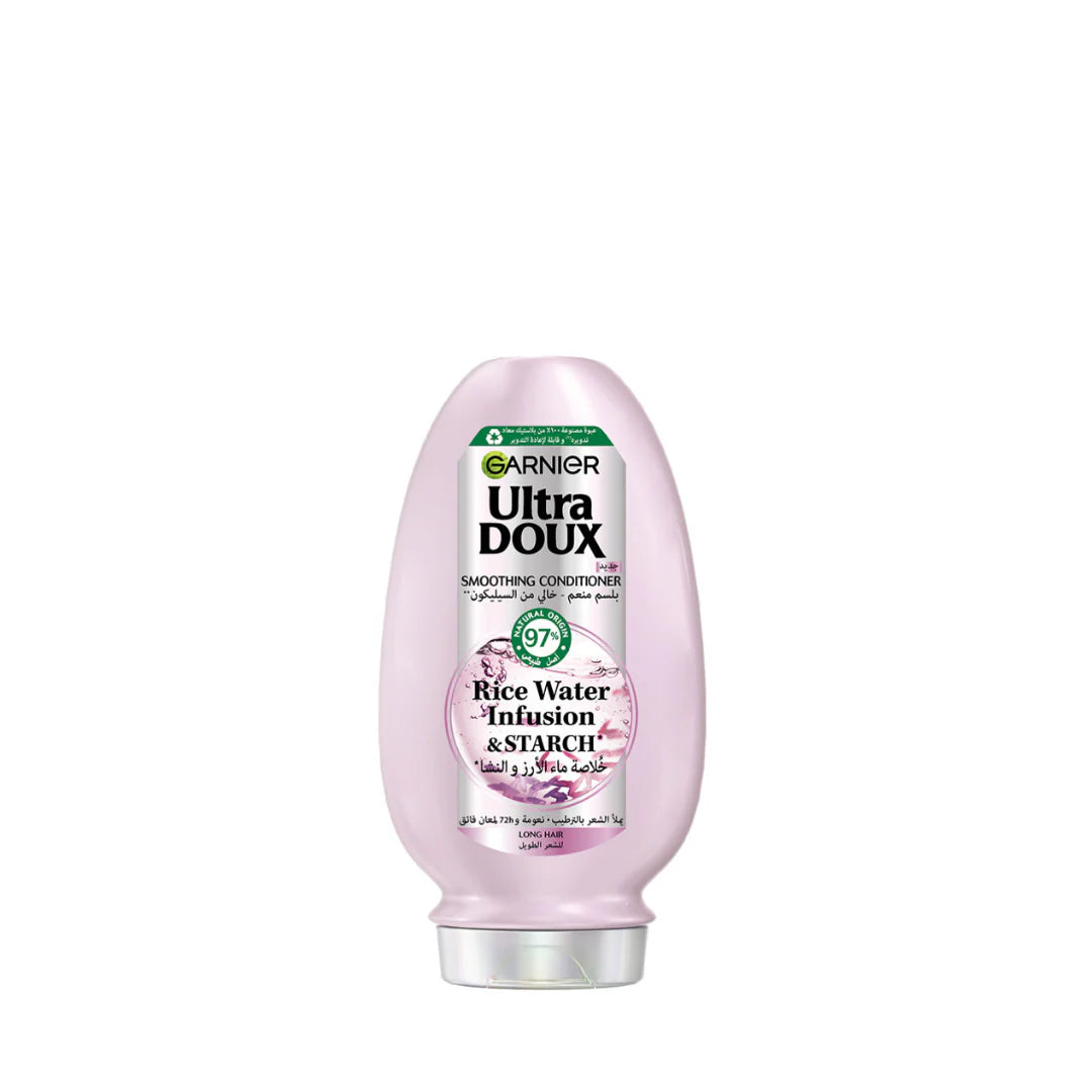 Garnier Ultra Doux Rice Water Infusion & Starch Conditioner For Long Hair, Smooth And Shine 200ml