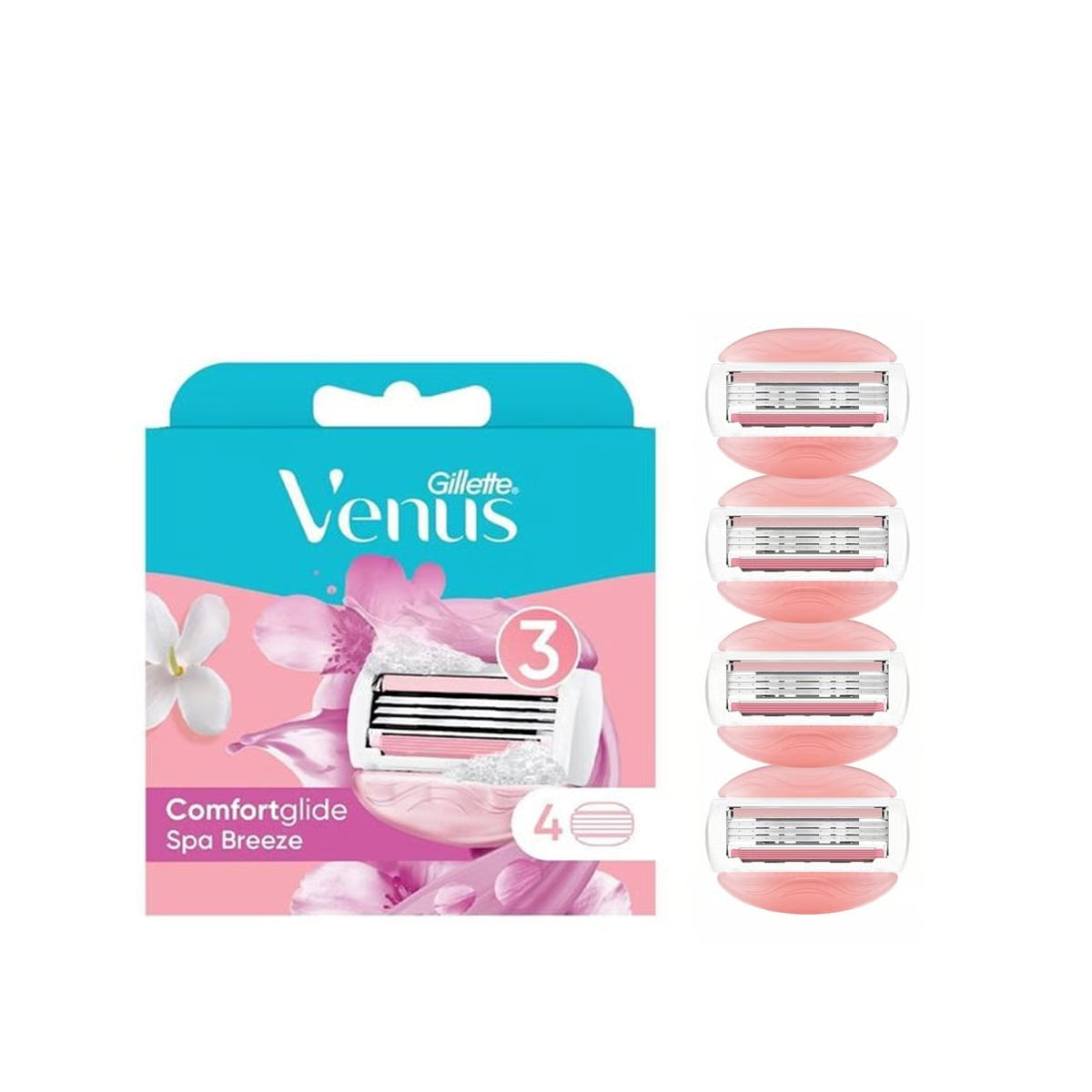 Gillette Venus Comfort Glide Spa Breeze Refill Blades x4pcs