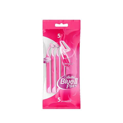 Gillette Blue Ii Plus Disposable Razor For Women 5 Pieces